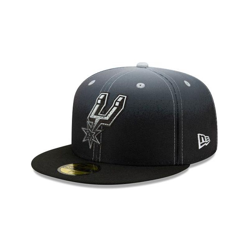 NBA San Antonio Spurs Back Half 59Fifty Fitted (SXF8531) - Black New Era Caps